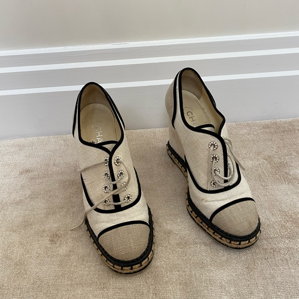 Chanel shoes sneakers fabric